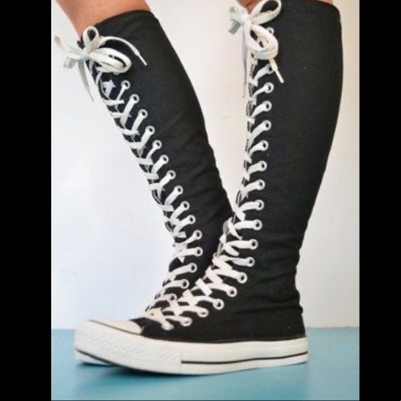 knee high converse laces